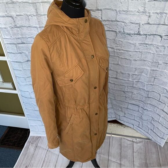 Urban outfitters members only X full zip & lined winter coat tan size XS women - Picture 6 of 16